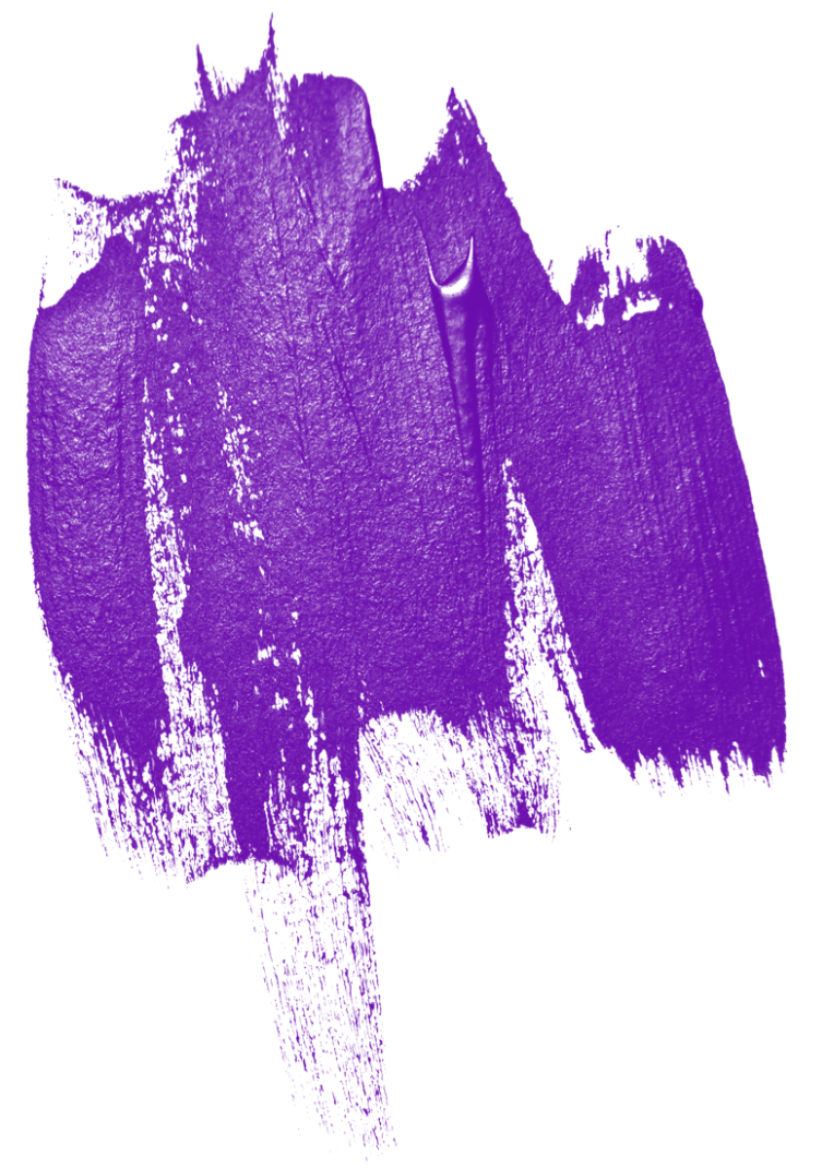 lilafarbener Pinselstrich von Marlen Scharf mit ihrer Galerie in Potsdam